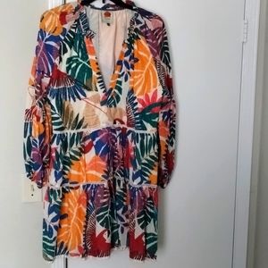 Tropical midi dress